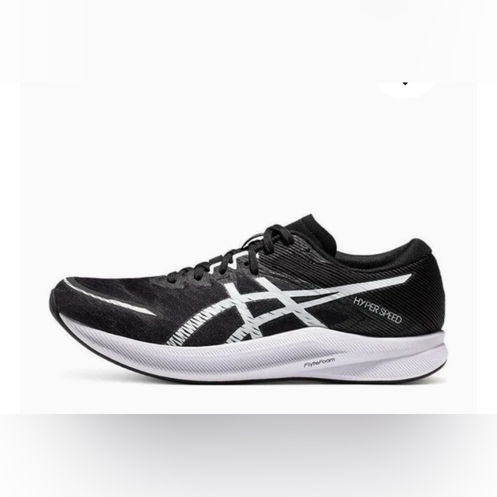 ASICS BRAND NEW/IN BOX Womens Hyper Speed Black&White Running Shoes;8.5